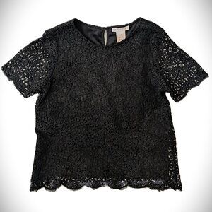 Philosophy Lace Top Black Wmns L NWOT